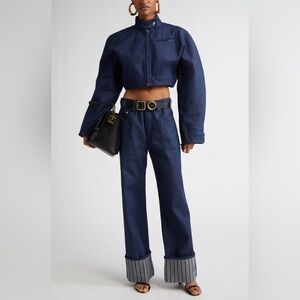 W/ Tags Jacquemus la veste de nimes cabrio Cropped Denim Jacket 38 US6